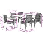 Casa si Gradina - Gradina si terasa - Mobilier exterior - Seturi mobila gradina - Set mobilier de gradina cu perne, 7 piese, negru, poliratan - Infinity.ro