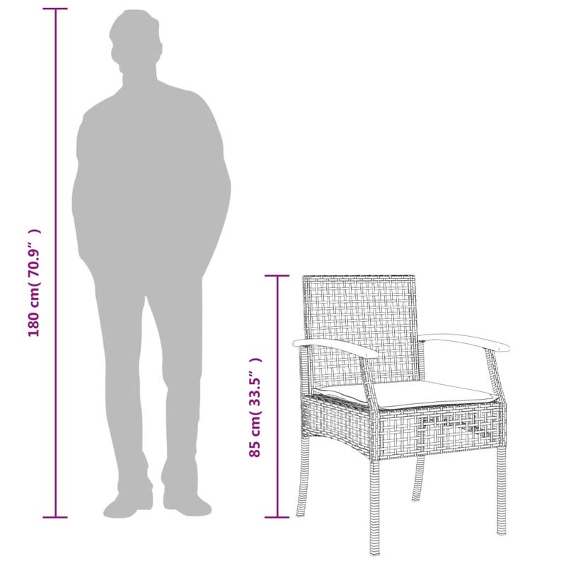 Casa si Gradina - Gradina si terasa - Mobilier exterior - Seturi mobila gradina - Set mobilier de gradina cu perne, 7 piese, negru, poliratan - Infinity.ro