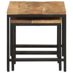 Casa si Gradina - Mobilier - Mese si birouri - Masute de cafea - Masute de cafea suprapuse, 3 buc., lemn masiv mango brut/fier - Infinity.ro