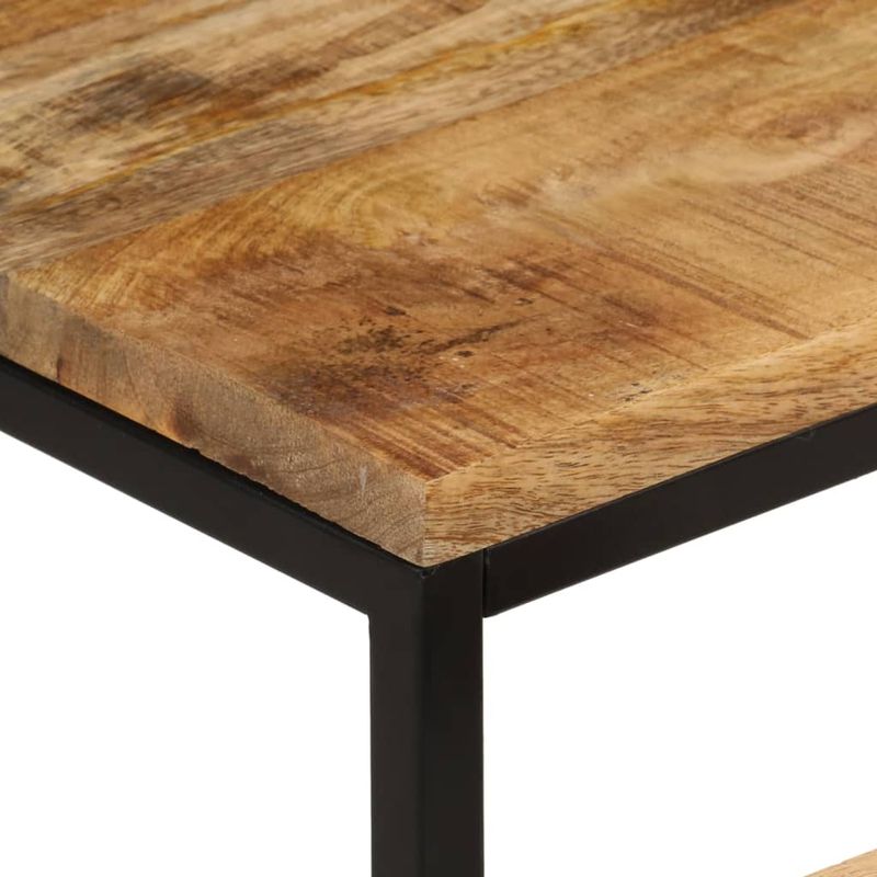 Casa si Gradina - Mobilier - Mese si birouri - Masute de cafea - Masute de cafea suprapuse, 3 buc., lemn masiv mango brut/fier - Infinity.ro