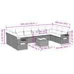 Casa si Gradina - Gradina si terasa - Mobilier exterior - Seturi mobila gradina - Set canapele de gradina cu perne, 11 piese, bej, poliratan - Infinity.ro