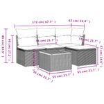Casa si Gradina - Gradina si terasa - Mobilier exterior - Seturi mobila gradina - Set canapele de gradina cu perne, 5 piese, bej, poliratan - Infinity.ro