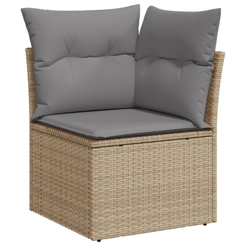 Casa si Gradina - Gradina si terasa - Mobilier exterior - Seturi mobila gradina - Set canapele de gradina, 13 piese, cu perne, bej, poliratan - Infinity.ro