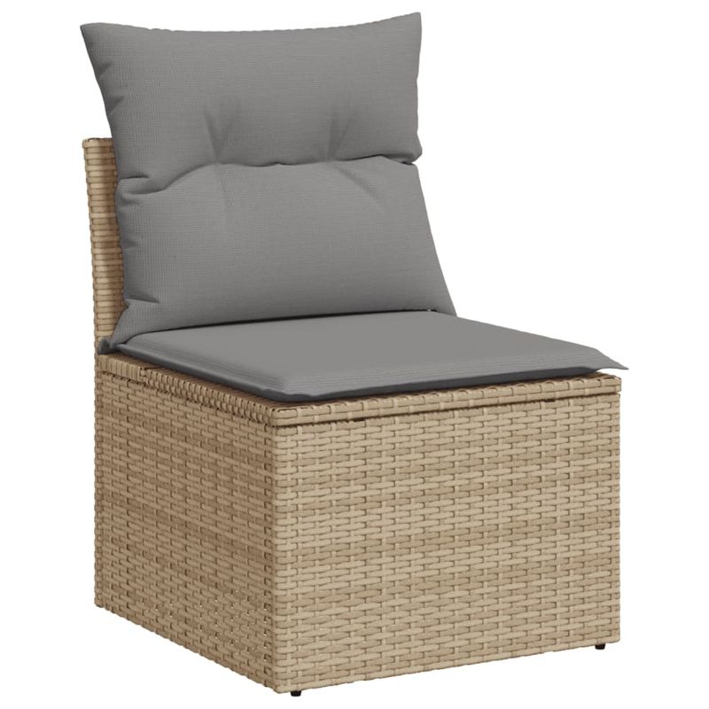 Casa si Gradina - Gradina si terasa - Mobilier exterior - Seturi mobila gradina - Set canapele de gradina, 13 piese, cu perne, bej, poliratan - Infinity.ro
