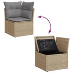 Casa si Gradina - Gradina si terasa - Mobilier exterior - Seturi mobila gradina - Set canapele de gradina, 13 piese, cu perne, bej, poliratan - Infinity.ro