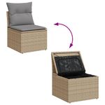 Casa si Gradina - Gradina si terasa - Mobilier exterior - Seturi mobila gradina - Set canapele de gradina, 13 piese, cu perne, bej, poliratan - Infinity.ro