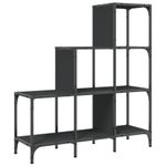Casa si Gradina - Mobilier - Biblioteci si rafturi - Biblioteci - Biblioteca, negru, 92x30x102 cm, lemn prelucrat si metal - Infinity.ro