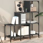 Casa si Gradina - Mobilier - Biblioteci si rafturi - Biblioteci - Biblioteca, negru, 92x30x102 cm, lemn prelucrat si metal - Infinity.ro