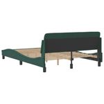 Casa si Gradina - Mobilier - Paturi si accesorii - Paturi - Cadru de pat cu tablie, verde inchis, 120x200 cm, catifea - Infinity.ro