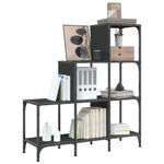 Casa si Gradina - Mobilier - Biblioteci si rafturi - Biblioteci - Biblioteca, negru, 92x30x102 cm, lemn prelucrat si metal - Infinity.ro