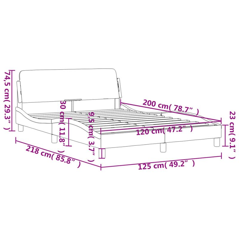 Casa si Gradina - Mobilier - Paturi si accesorii - Paturi - Cadru de pat cu tablie, verde inchis, 120x200 cm, catifea - Infinity.ro