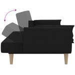 Casa si Gradina - Mobilier - Canapele si coltare - Canapele - Canapea extensibila cu 2 locuri, 2 perne, negru, textil - Infinity.ro