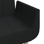 Casa si Gradina - Mobilier - Canapele si coltare - Canapele - Canapea extensibila cu 2 locuri, 2 perne, negru, textil - Infinity.ro