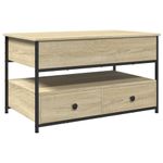 Casa si Gradina - Mobilier - Mese si birouri - Masute de cafea - Masuta de cafea stejar sonoma 85x50x50 cm lemn prelucrat/metal - Infinity.ro