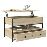 Casa si Gradina - Mobilier - Mese si birouri - Masute de cafea - Masuta de cafea stejar sonoma 85x50x50 cm lemn prelucrat/metal - Infinity.ro