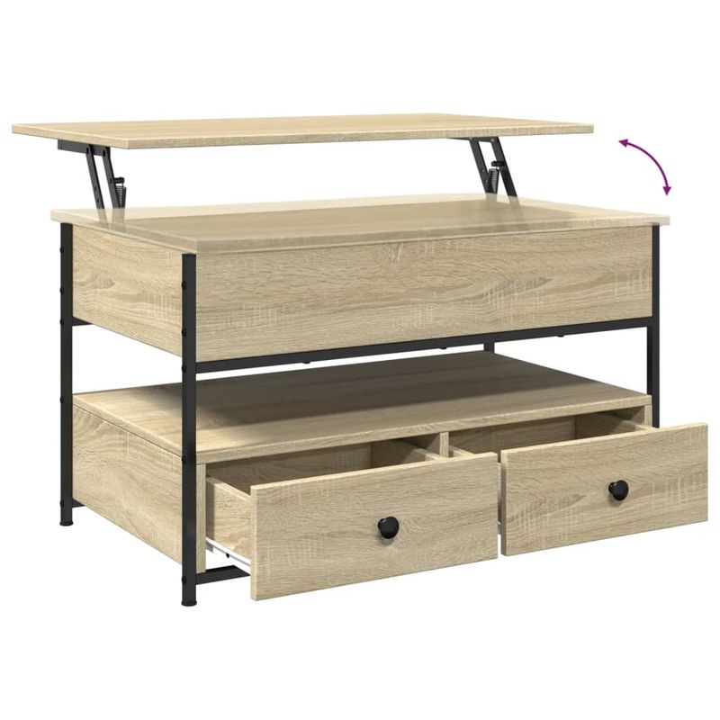 Casa si Gradina - Mobilier - Mese si birouri - Masute de cafea - Masuta de cafea stejar sonoma 85x50x50 cm lemn prelucrat/metal - Infinity.ro
