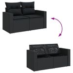 Casa si Gradina - Gradina si terasa - Mobilier exterior - Seturi mobila gradina - Set canapele de gradina cu perne, 11 piese, negru, poliratan - Infinity.ro