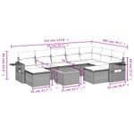 Casa si Gradina - Gradina si terasa - Mobilier exterior - Canapele si fotolii gradina - Set canapele de gradina cu perne, 10 piese, bej, poliratan - Infinity.ro