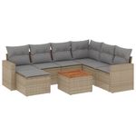 Casa si Gradina - Gradina si terasa - Mobilier exterior - Seturi mobila gradina - Set canapele de gradina, 8 piese, cu perne, bej, poliratan - Infinity.ro