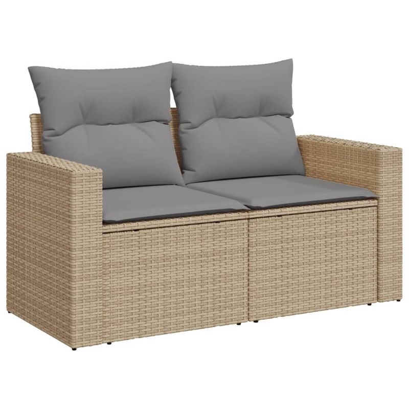 Casa si Gradina - Gradina si terasa - Mobilier exterior - Seturi mobila gradina - Set canapele de gradina, 8 piese, cu perne, bej, poliratan - Infinity.ro