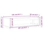 Casa si Gradina - Mobilier - Mese si birouri - Masute de cafea - Masuta de cafea, maro ceruit, 110x50x33,5 cm, lemn masiv pin - Infinity.ro