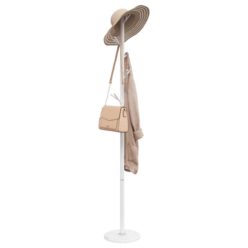 Casa si Gradina - Mobilier - Organizare si depozitare - Cuiere - Cuier de haine, alb, 175 cm, fier vopsit electrostatic - Infinity.ro