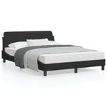 Casa si Gradina - Mobilier - Paturi si accesorii - Paturi - Cadru de pat cu tablie, negru, 140x190 cm, catifea - Infinity.ro