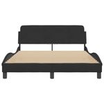 Casa si Gradina - Mobilier - Paturi si accesorii - Paturi - Cadru de pat cu tablie, negru, 140x190 cm, catifea - Infinity.ro