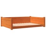 Petshop - Accesorii petshop - Culcusuri si custi - Culcusuri si saltele - Pat pentru caini, maro ceruit, 105,5x75,5x28 cm, lemn masiv pin - Infinity.ro