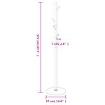 Casa si Gradina - Mobilier - Organizare si depozitare - Cuiere - Cuier de haine, alb, 172 cm, fier vopsit electrostatic - Infinity.ro