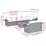Casa si Gradina - Gradina si terasa - Mobilier exterior - Seturi mobila gradina - Set mobilier de gradina cu perne, 9 piese, negru, poliratan - Infinity.ro