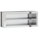 Casa si Gradina - Mobilier - Seturi de mobilier - Seturi bucatarie - Dulap bucatarie de perete cu raft, otel inoxidabil, mărime 110x40x46 cm - Infinity.ro