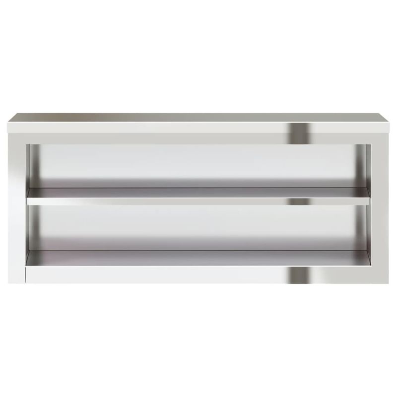 Casa si Gradina - Mobilier - Seturi de mobilier - Seturi bucatarie - Dulap bucatarie de perete cu raft, otel inoxidabil, mărime 110x40x46 cm - Infinity.ro