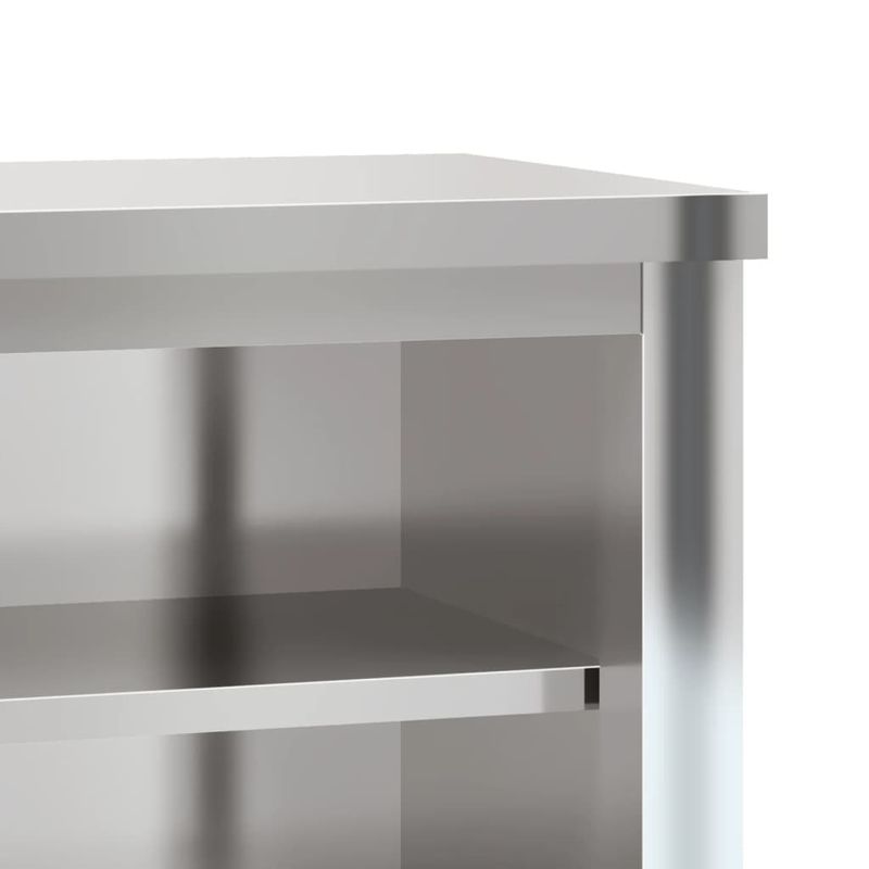 Casa si Gradina - Mobilier - Seturi de mobilier - Seturi bucatarie - Dulap bucatarie de perete cu raft, otel inoxidabil, mărime 110x40x46 cm - Infinity.ro
