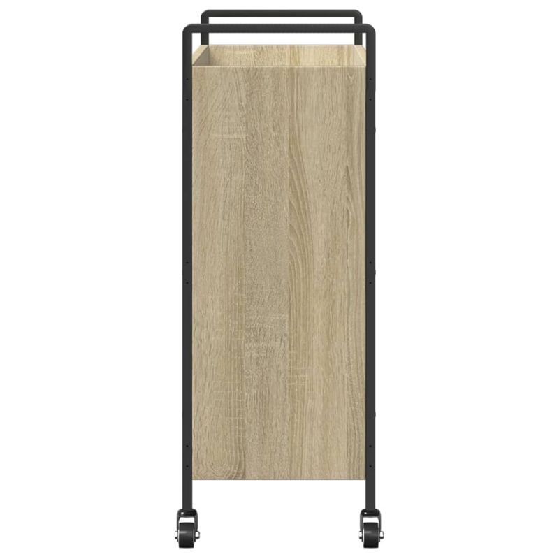 Casa si Gradina - Bucatarie si vesela - Ustensile bucatarie - Cosuri servire - Carucior de bucatarie stejar sonoma 70x30x82 cm lemn prelucrat - Infinity.ro