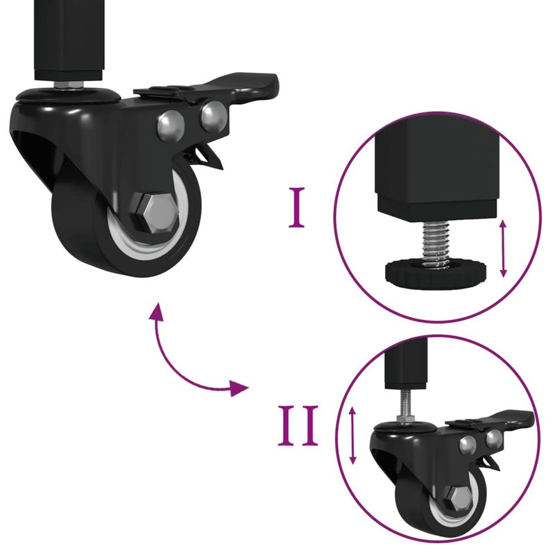 Casa si Gradina - Bucatarie si vesela - Ustensile bucatarie - Cosuri servire - Carucior de bucatarie stejar fumuriu100x45x89,5cm lemn prelucrat - Infinity.ro