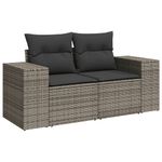 Casa si Gradina - Gradina si terasa - Mobilier exterior - Seturi mobila gradina - Set canapele de gradina cu perne, 11 piese, gri, poliratan - Infinity.ro