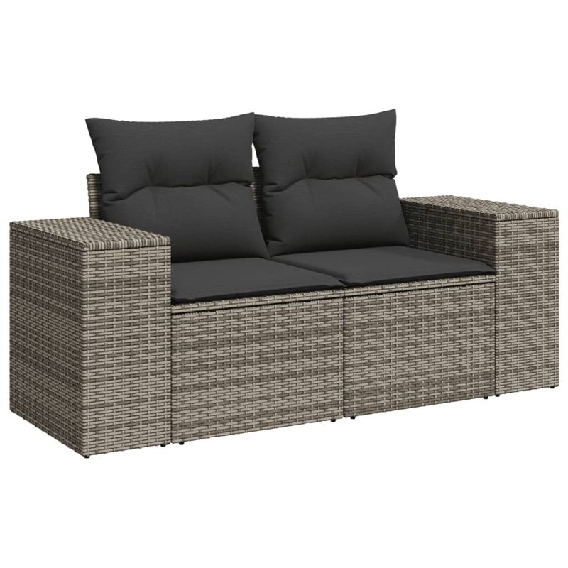 Casa si Gradina - Gradina si terasa - Mobilier exterior - Seturi mobila gradina - Set canapele de gradina cu perne, 11 piese, gri, poliratan - Infinity.ro