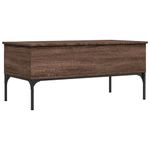 Casa si Gradina - Mobilier - Mese si birouri - Masute de cafea - Masuta cafea, stejar maro, 100x50x45 cm, lemn prelucrat/metal - Infinity.ro