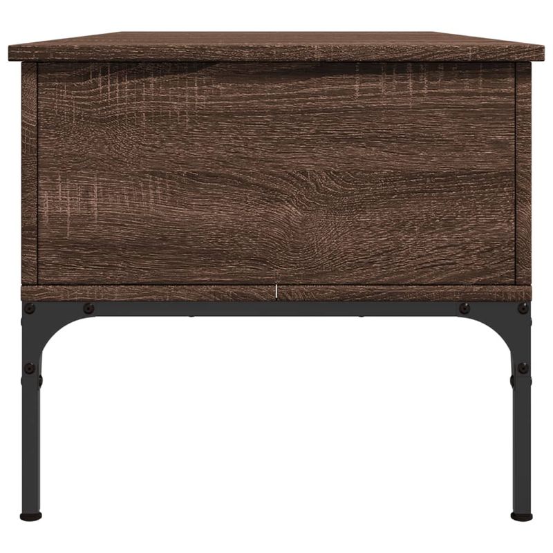 Casa si Gradina - Mobilier - Mese si birouri - Masute de cafea - Masuta cafea, stejar maro, 100x50x45 cm, lemn prelucrat/metal - Infinity.ro