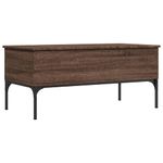 Casa si Gradina - Mobilier - Mese si birouri - Masute de cafea - Masuta cafea, stejar maro, 100x50x45 cm, lemn prelucrat/metal - Infinity.ro