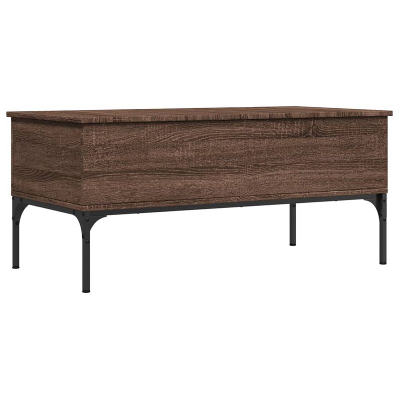 Casa si Gradina - Mobilier - Mese si birouri - Masute de cafea - Masuta cafea, stejar maro, 100x50x45 cm, lemn prelucrat/metal - Infinity.ro