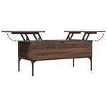 Casa si Gradina - Mobilier - Mese si birouri - Masute de cafea - Masuta cafea, stejar maro, 100x50x45 cm, lemn prelucrat/metal - Infinity.ro