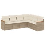 Casa si Gradina - Gradina si terasa - Mobilier exterior - Seturi mobila gradina - Set canapele de gradina cu perne, 6 piese, bej, poliratan - Infinity.ro