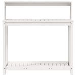 Casa si Gradina - Gradinarit si plante - Plante si ghivece - Ghivece si suporturi - Masa de plantare cu rafturi alb 108x50x109,5 cm lemn masiv pin - Infinity.ro