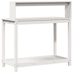 Casa si Gradina - Gradinarit si plante - Plante si ghivece - Ghivece si suporturi - Masa de plantare cu rafturi alb 108x50x109,5 cm lemn masiv pin - Infinity.ro