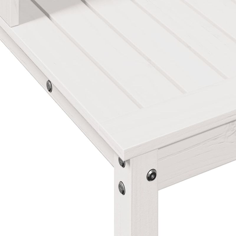Casa si Gradina - Gradinarit si plante - Plante si ghivece - Ghivece si suporturi - Masa de plantare cu rafturi alb 108x50x109,5 cm lemn masiv pin - Infinity.ro