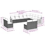 Casa si Gradina - Gradina si terasa - Mobilier exterior - Seturi mobila gradina - Set canapele de gradina, 12 piese, cu perne, negru, poliratan - Infinity.ro