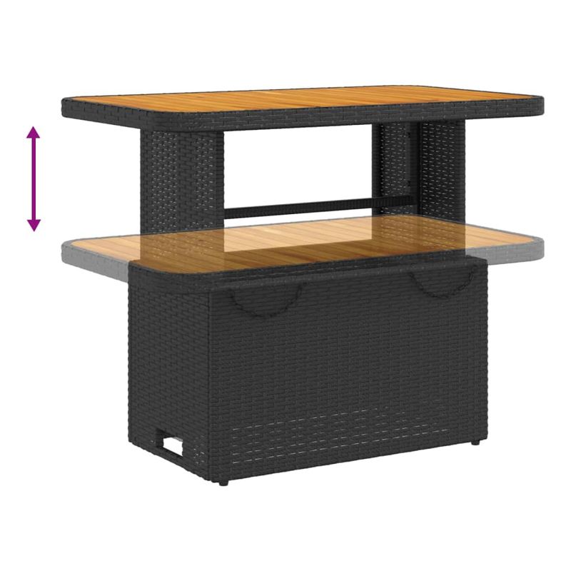 Casa si Gradina - Gradina si terasa - Mobilier exterior - Seturi mobila gradina - Set mobilier de gradina cu perne, 4 piese, negru, poliratan - Infinity.ro