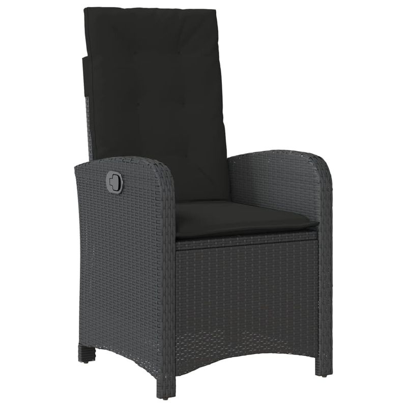 Casa si Gradina - Gradina si terasa - Mobilier exterior - Seturi mobila gradina - Set mobilier de gradina cu perne, 4 piese, negru, poliratan - Infinity.ro